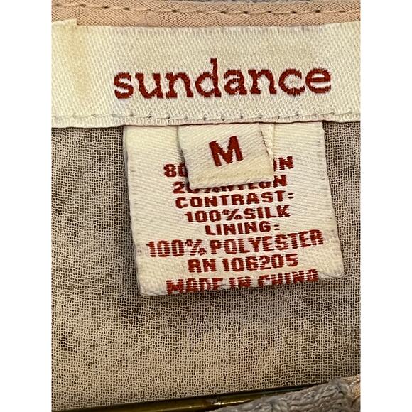 Sundance Women's Medium Gray Floral Lace Sheer 3/4 Sleeve Blouse Elegant Top - Picture 3 of 9